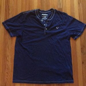 True religion blue tee shirt
